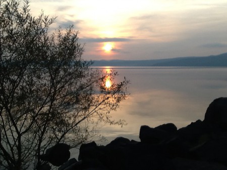 Il tramonto a Trevignano R.no