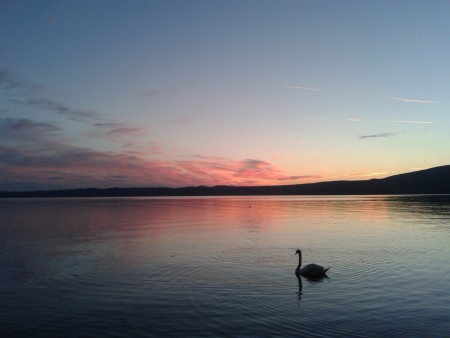 Il tramonto a Trevignano R.no